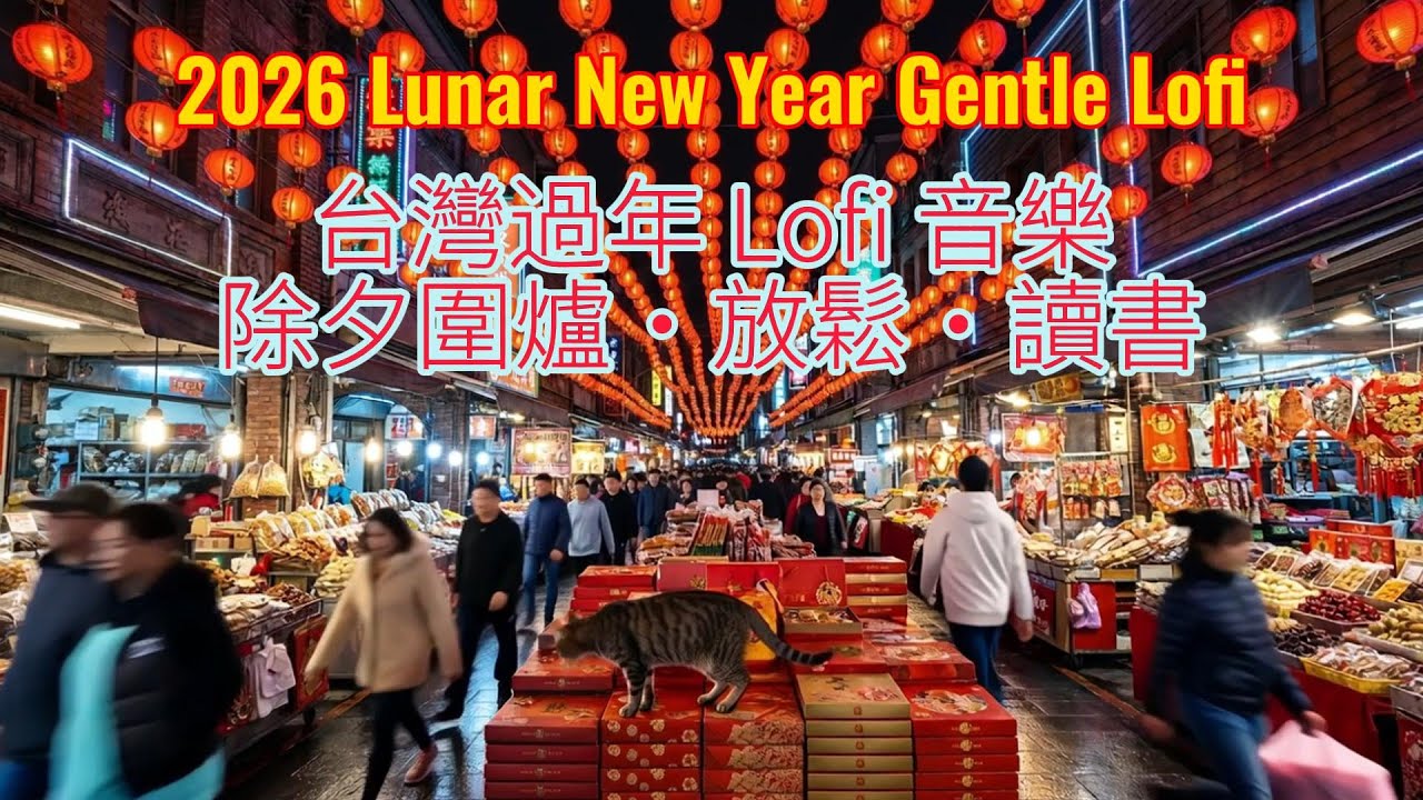 [平靜版] 🧧Taiwanese Lunar New Year Vibes 2026 🧨 恭喜發財 招財進寶 過年必聽的 Lofi 合輯 年節期間放鬆、讀書或安靜守歲, Lazy cafe break