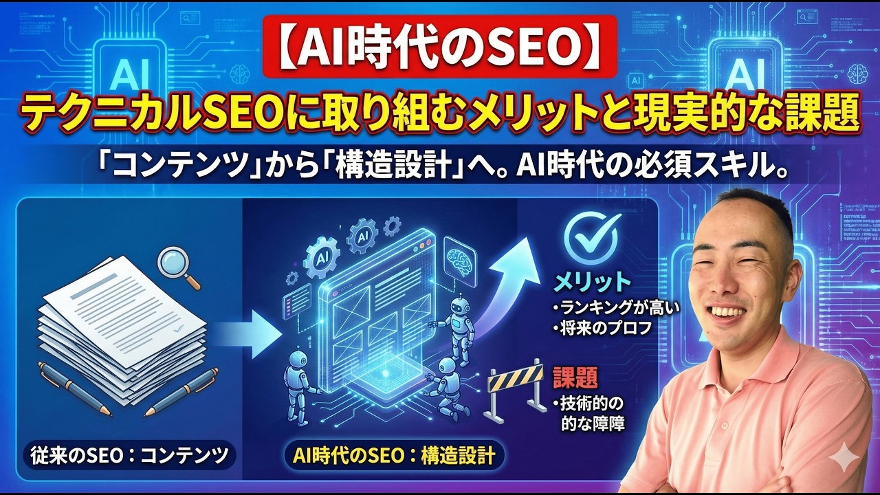 【AI時代のSEO】テクニカルSEOに取り組むメリットと現実的な課題を整理する