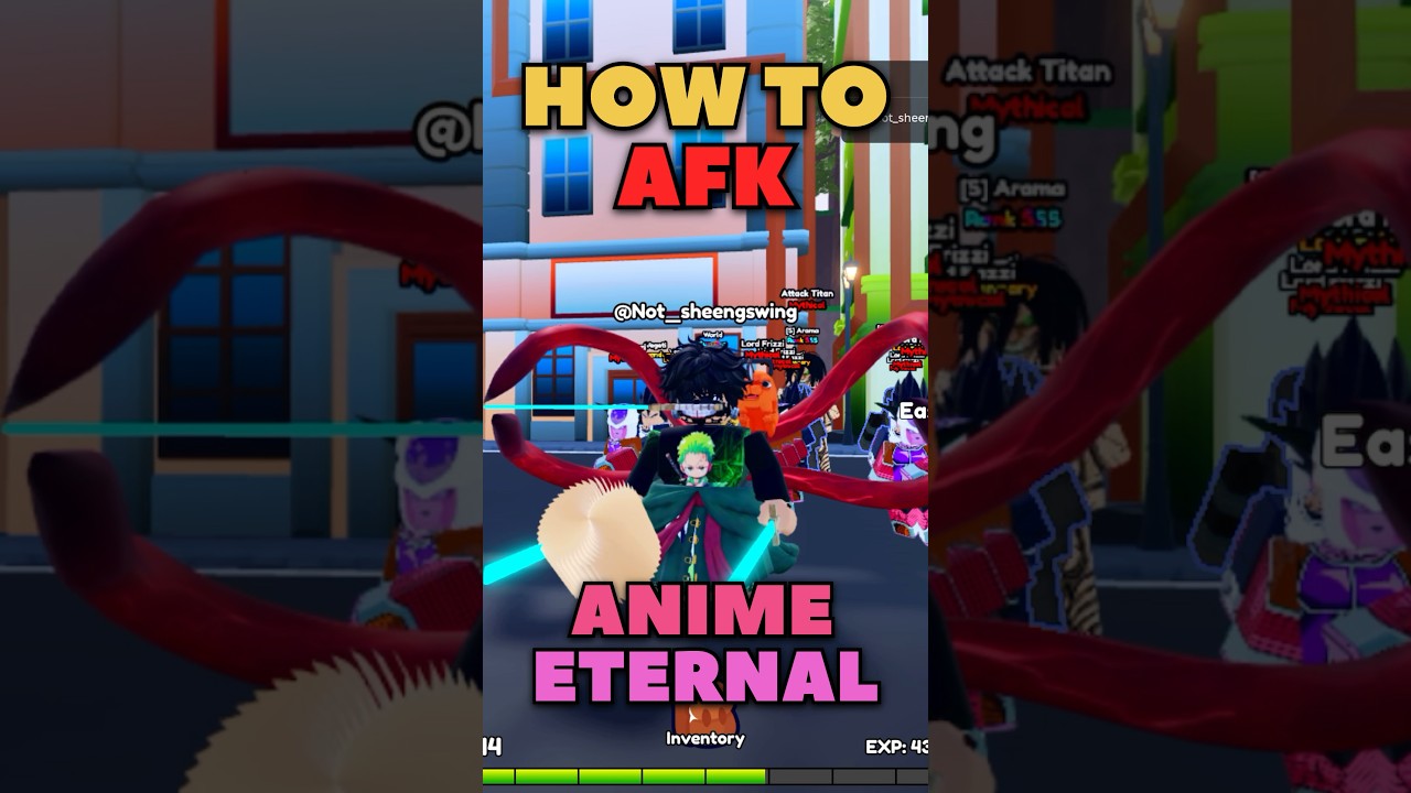 Как афк в аниме вечный #roblox #howtoafk #animeeternal