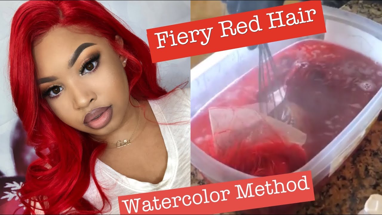 Watercoloring Hair Fiery Red| Slaybyciara
