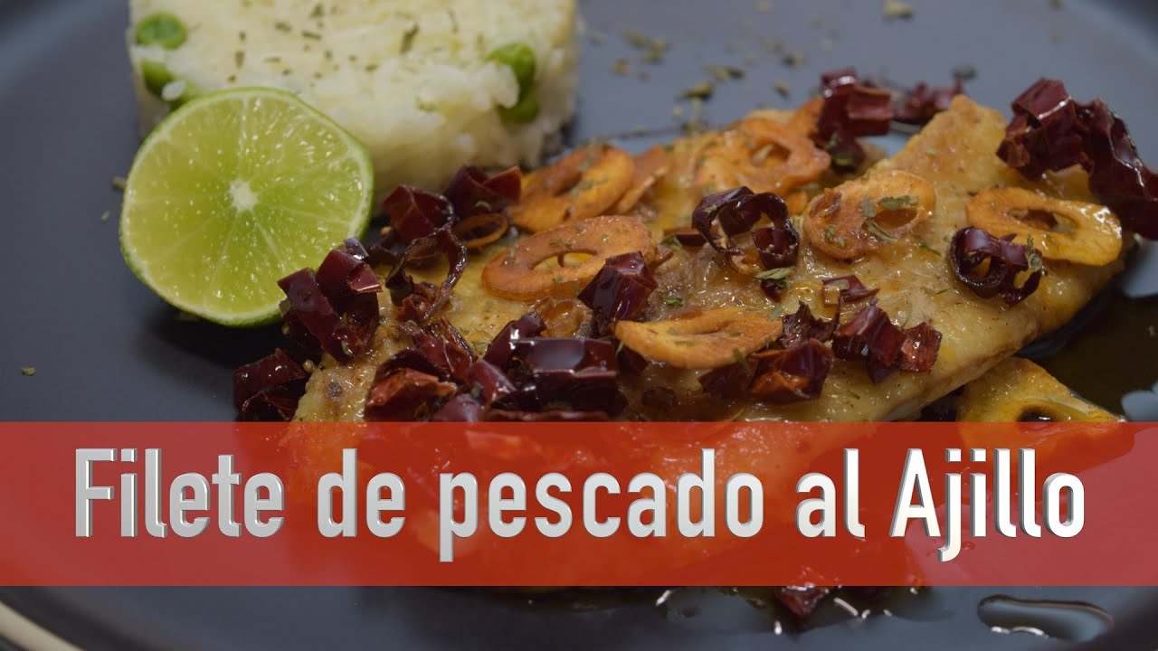 Filete de pescado al Ajillo