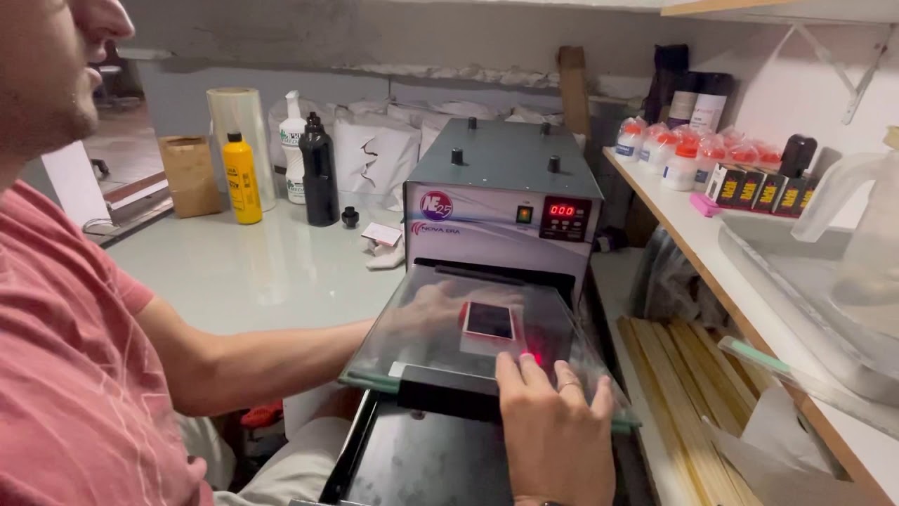Ensinando a fazer carimbo do zero com tinta e papel kromata e máquina nova era ne25