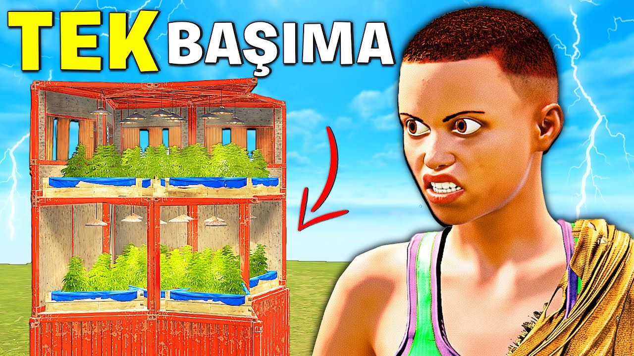 TEK BAŞIMA 2 KATLI OTOMATİK KUMAŞ FARMLI EVİ YAPTIM ! (MUHTEŞEM BAŞLANGIÇ) Rust Türkçe Solo