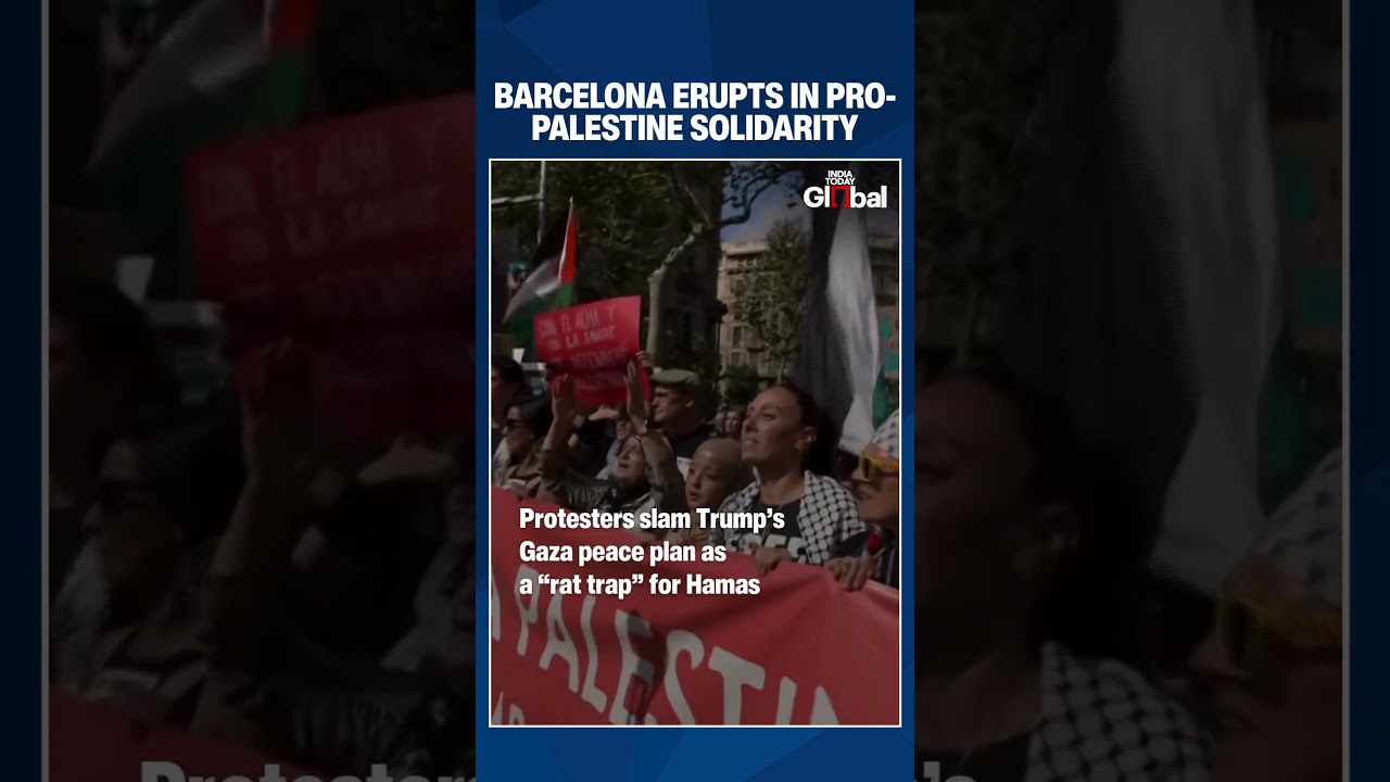 Barcelona Sees Massive Pro-Palestine March as Protesters Reject Trump’s Plan as “Rat Trap” | 