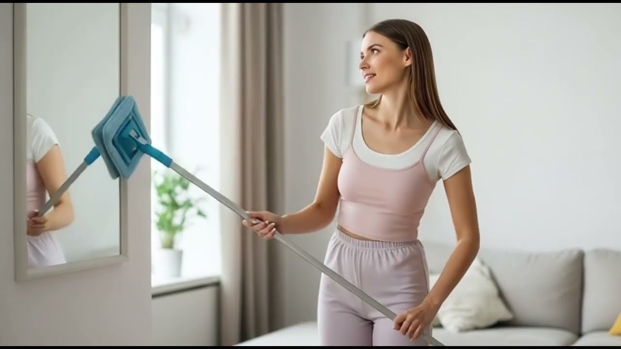 4K Transparent Cleaning | Easy Mirror Cleaning Tutorial | Home Cleaning Routine