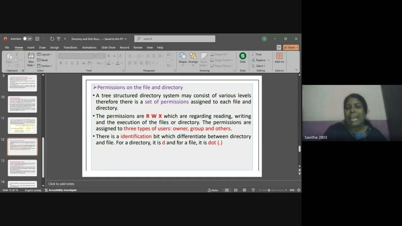 Directory and disk architecture, File system structure and implementation – 2024 10 08 15 35 IST – R