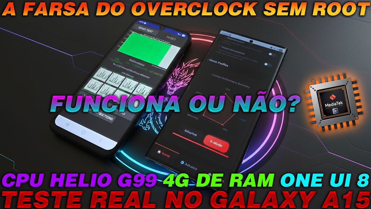 🛑🎮A FARSA da OTIMIZAÇÃO de OVERCLOCK SEM ROOT📊🤡(One UI 8) TESTE REAL GALAXY A15 C/ 4GB de RAM 🔥🔋🥶👻🎁⚡