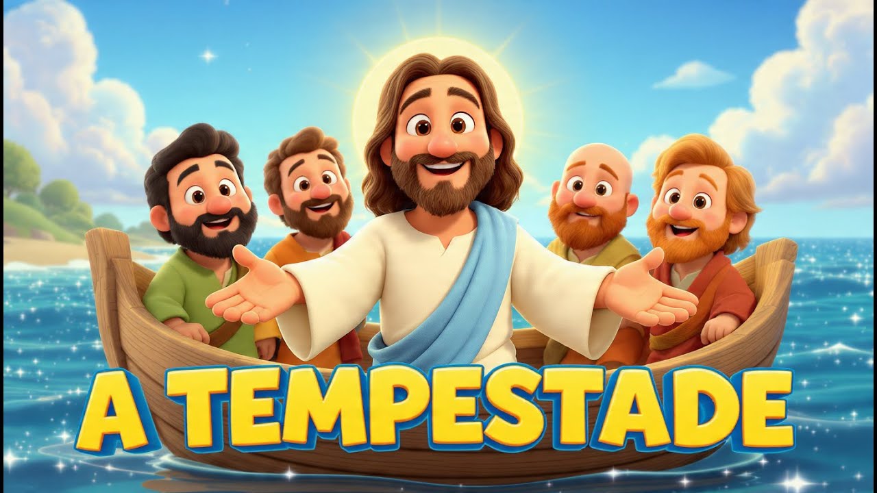História Bíblica Infantil – Jesus Acalma a Tempestade | Aventuras com Fé