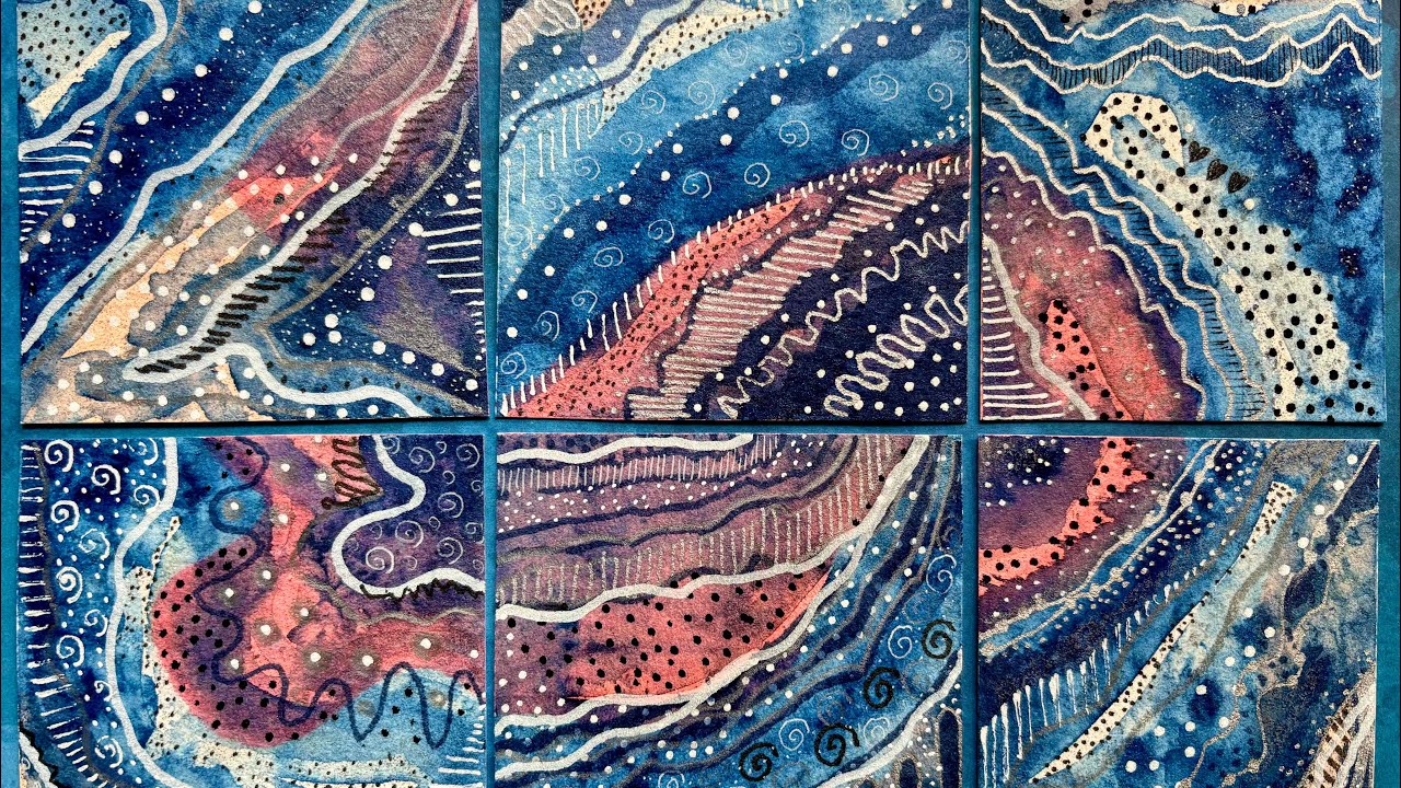 Experimenting w/ Alcohol Markers, Watercolor & Mark Making | Process Art 