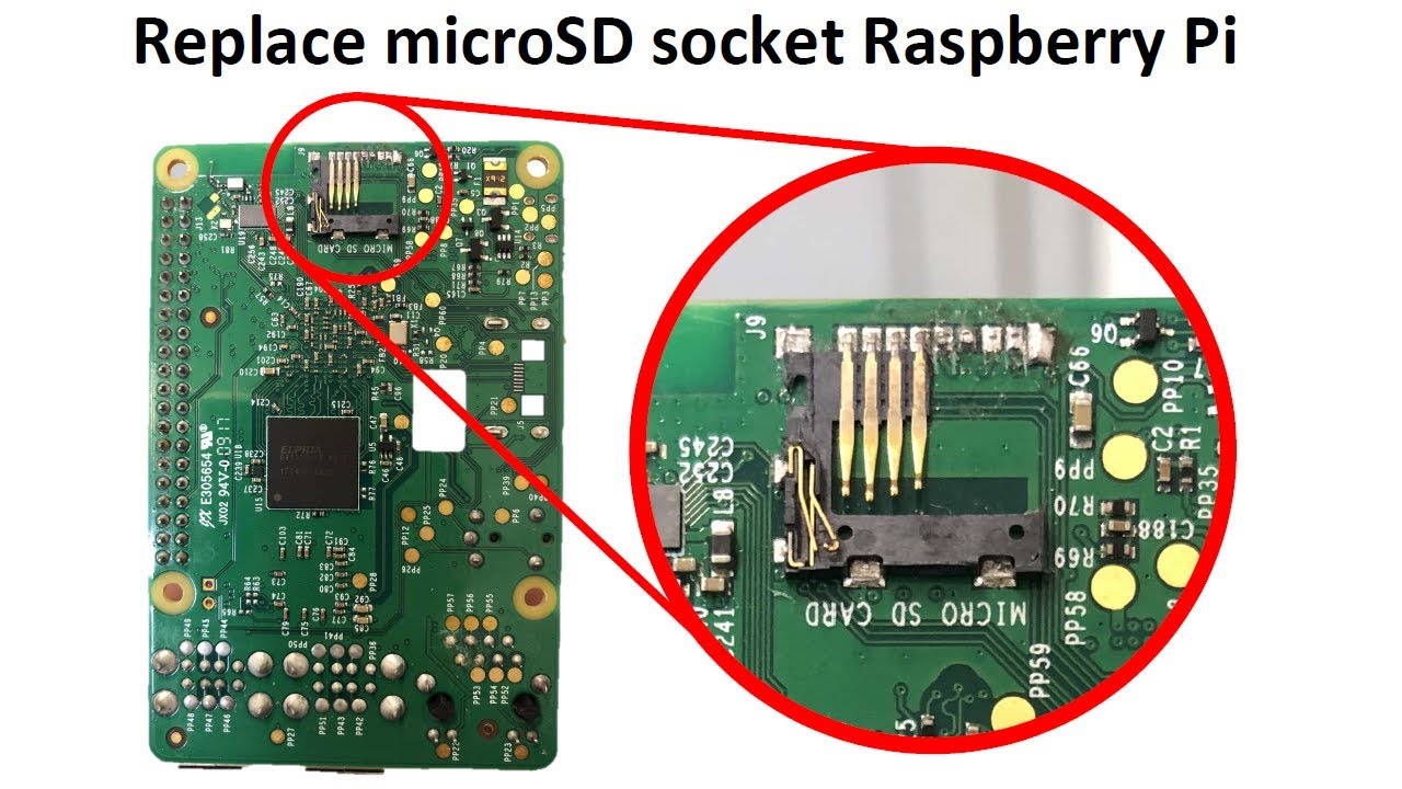 [How TO] Replace microSD socket of Raspberry Pi