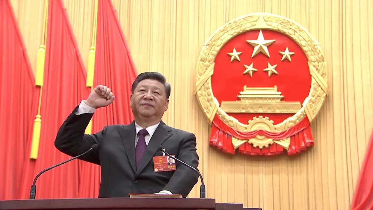 Xi Jinping takes a public oath of allegiance to the Constitution