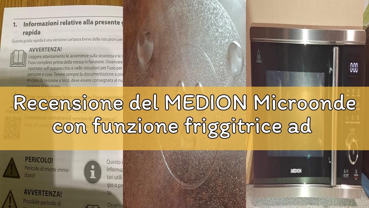 Recensione del MEDION Microonde con funzione friggitrice ad aria calda (25L, 900W, 1500W aria calda,