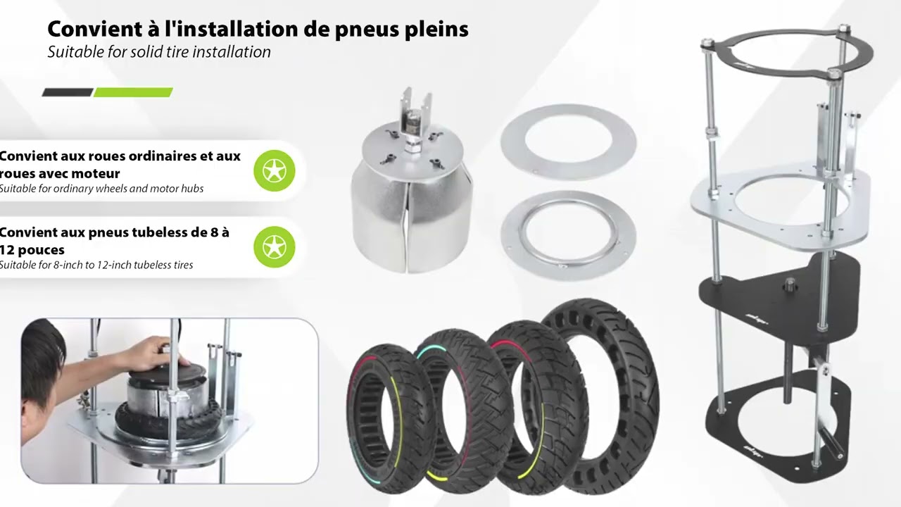 Pr&eacute;sentation - Machine montage pneus trottinettes &eacute;lectriques