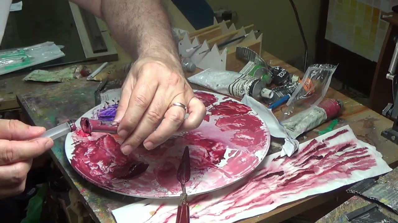 Corso di pittura ad olio : come conservare i colori  che restano sulla tavolozza