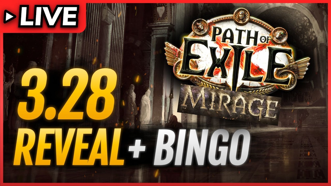 POE 3.28 MIRAGE🔴BINGO + PATCH NOTES Waiting Room - Builds for new league later?🔴Path of Exile