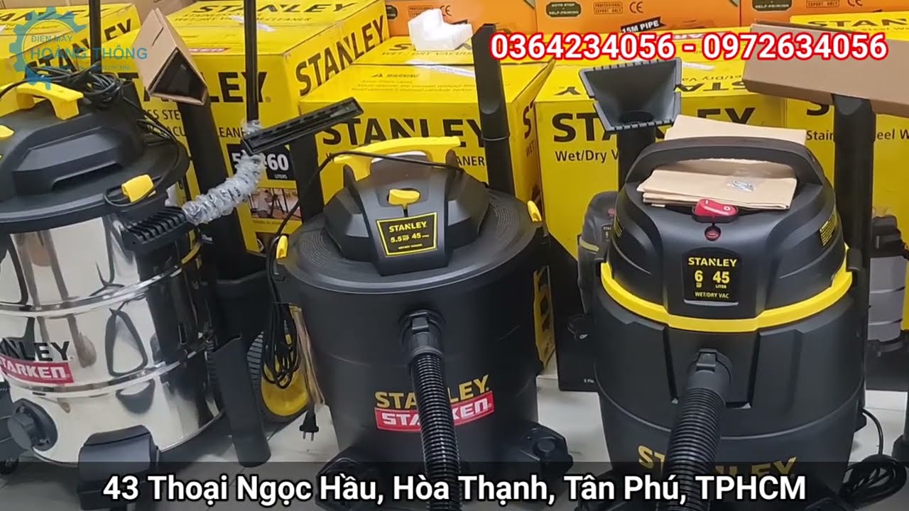 MÁY HÚT BỤI CÔNG NGHIỆP CHÍNH HÃNG STANLEY MỸ.