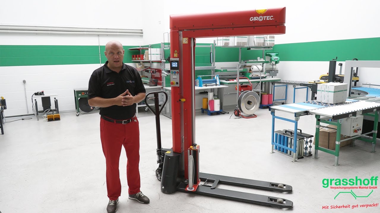 Girotec 2 RDL Hubwagen, Wickelmaschine und Palettenwickler | Grasshoff Verpackungssysteme
