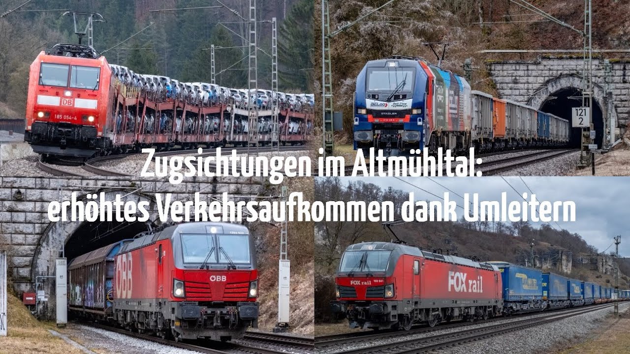 Zugsichtungen im Altmühltal: erhöhtes Verkehrsaufkommen dank Sperrung Nürnberg - Regensburg