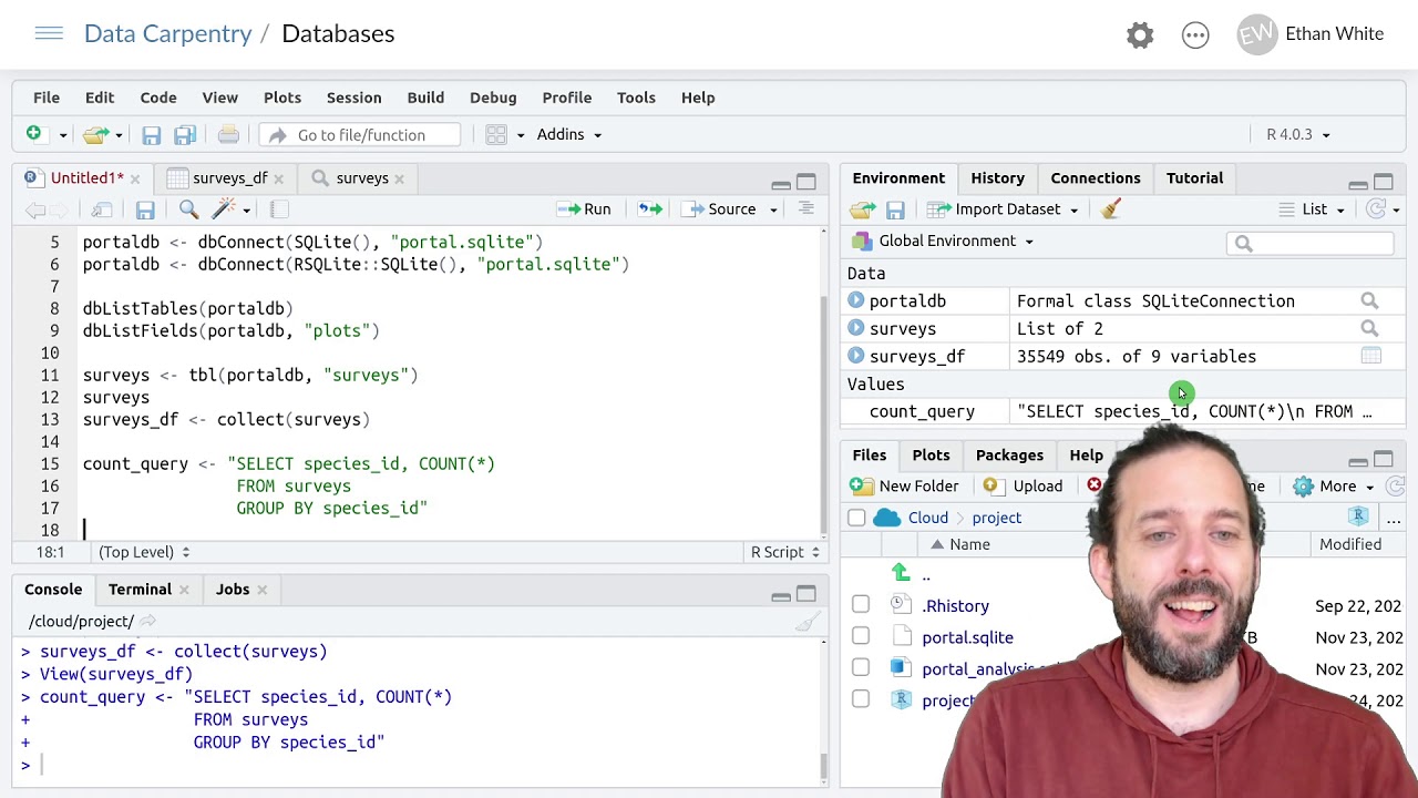 Working With SQL Databases From R: Running SQL Database Queries From R