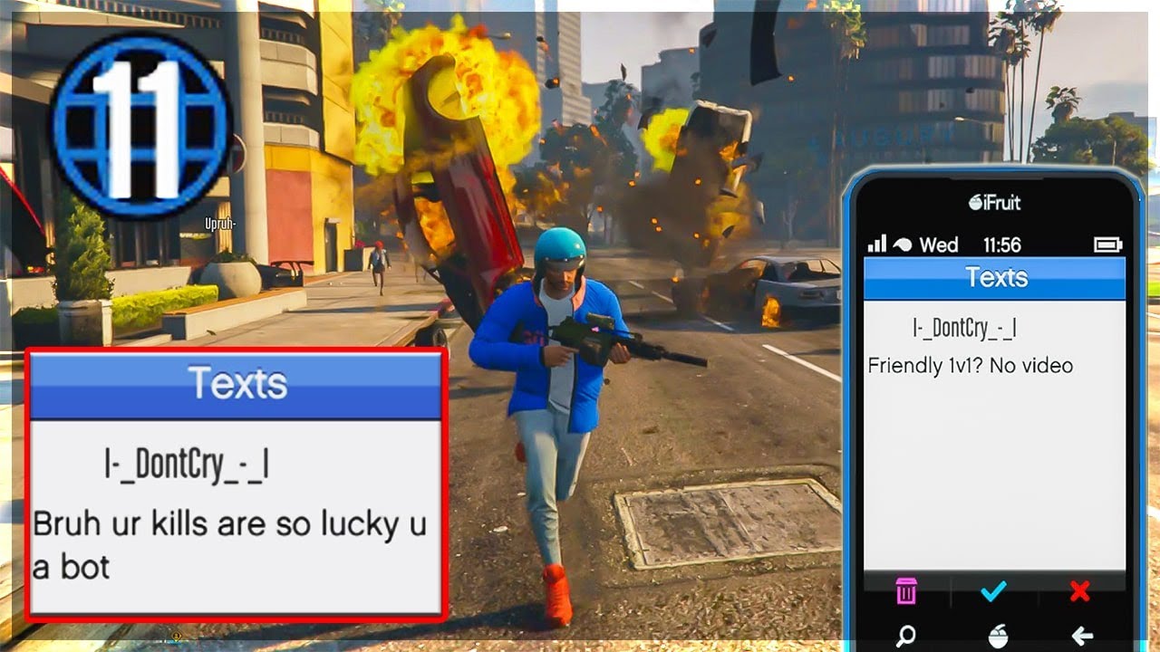 Salty Cryhard Jumps a Level 11 But Instantly Regrets It on GTA 5 Online