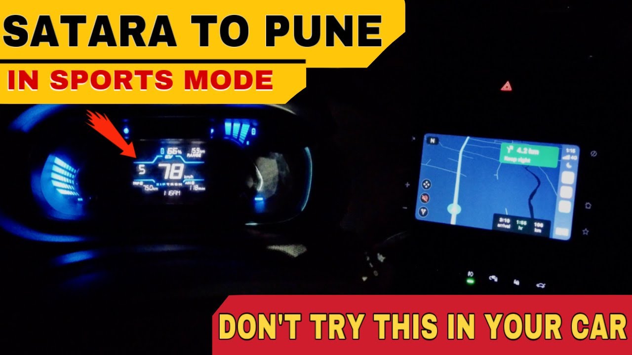 Satara To Pune in Sports Mode  - Tigor EV - 66% And 106 KMS - Please Don't Try This - Noise Faktory