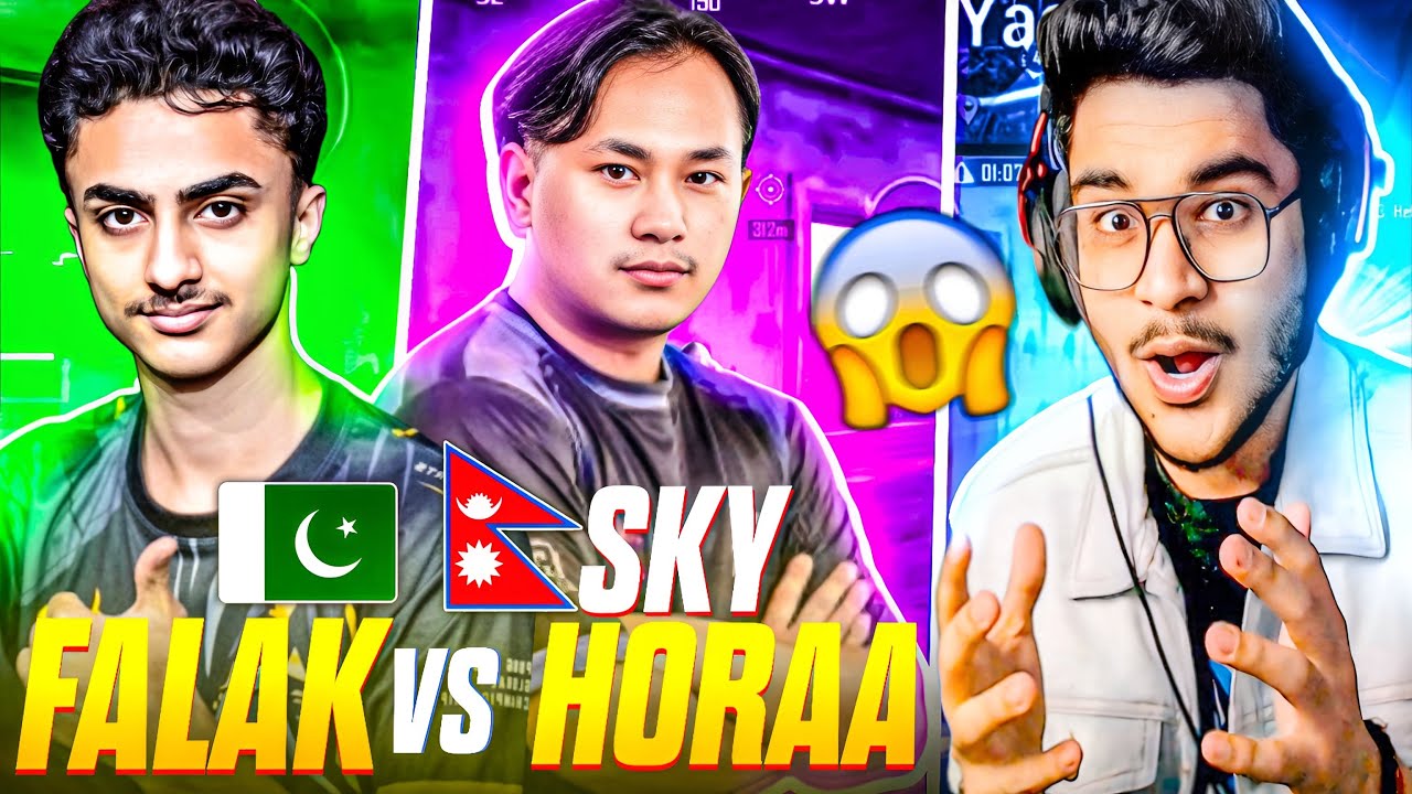 🥵FALAK VS SKYHORAA | PAKISTAN VS NEPAL ESPORTS PLAYER | REACTION