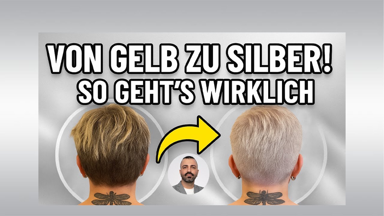 Haare von Gelb zu Silber f&auml;rben &ndash; Schritt f&uuml;r Schritt erkl&auml;rt #SilberHaare #AnsatzBlondieren