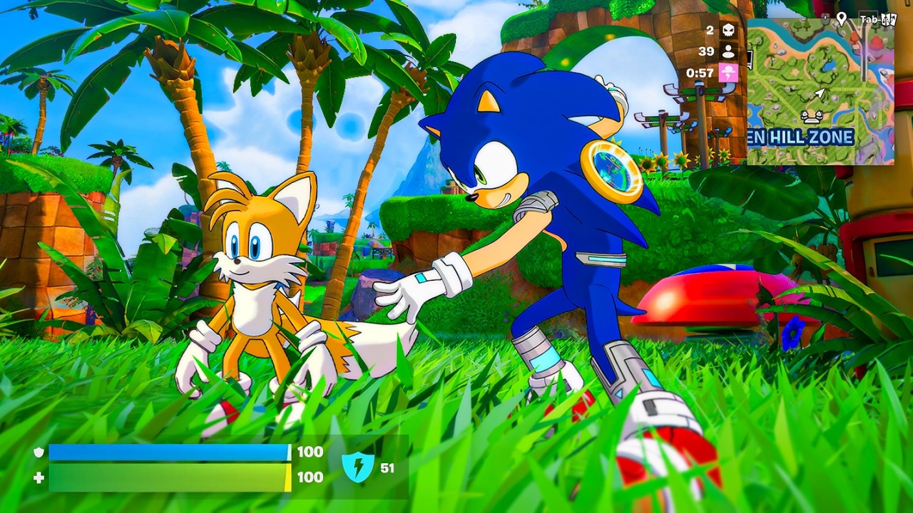 Sonic is FINALLY in FORTNITE - Victory Royale Gameplay