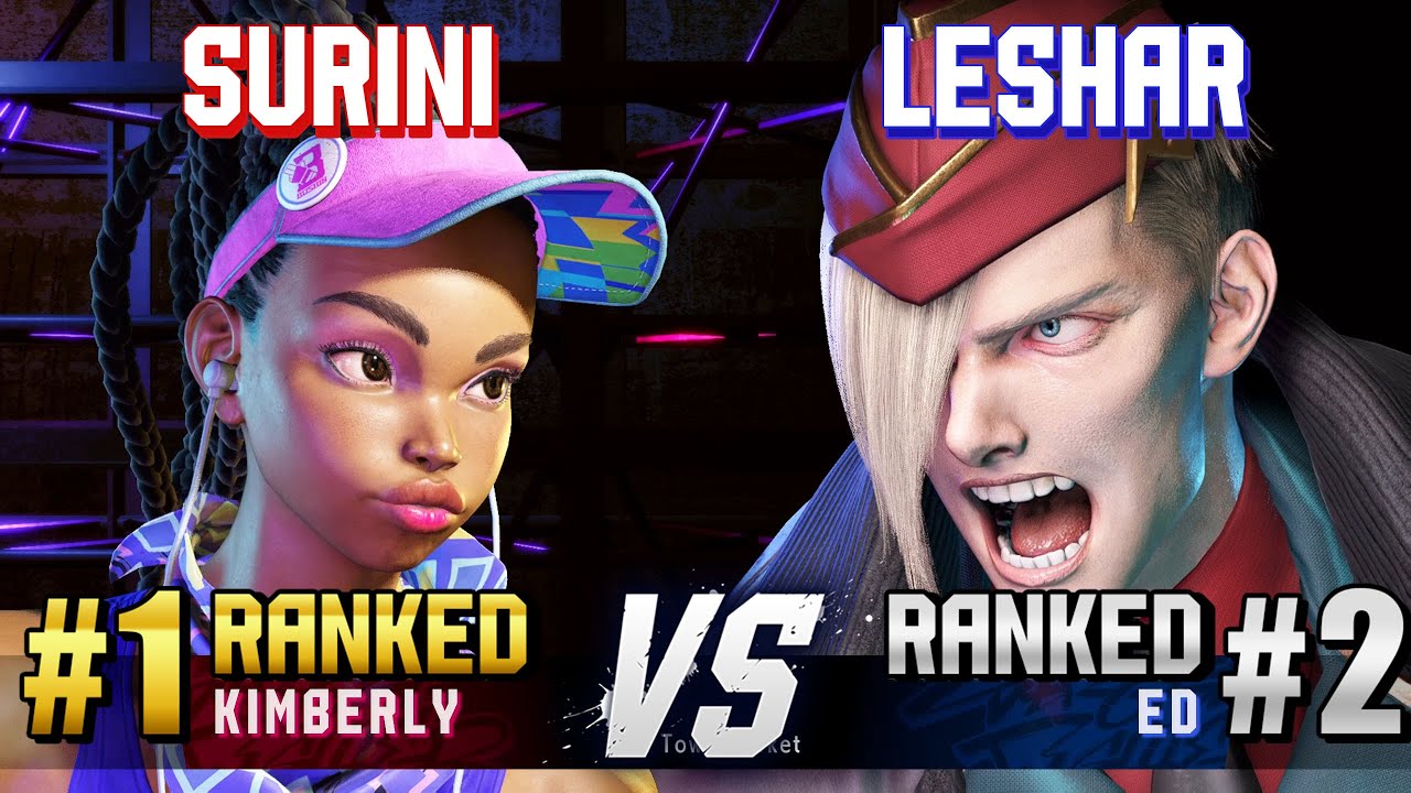 SF6 ▰ SURINI (#1 Ranked Kimberly) vs LESHAR (#2 Ranked Ed) ▰ High Level Gameplay