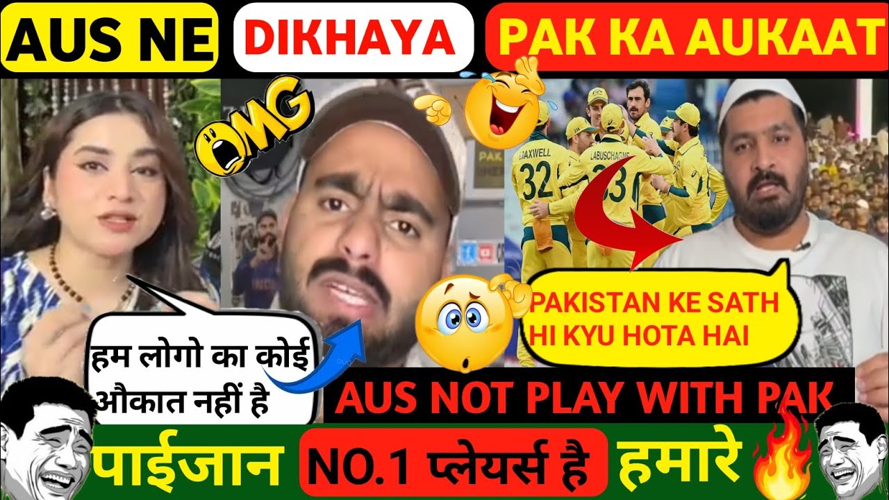 PAK MEDIA CRYING 😭 AUSTRALIAN PLAYER NOT PLAY WITH PAKISTANI TEAM