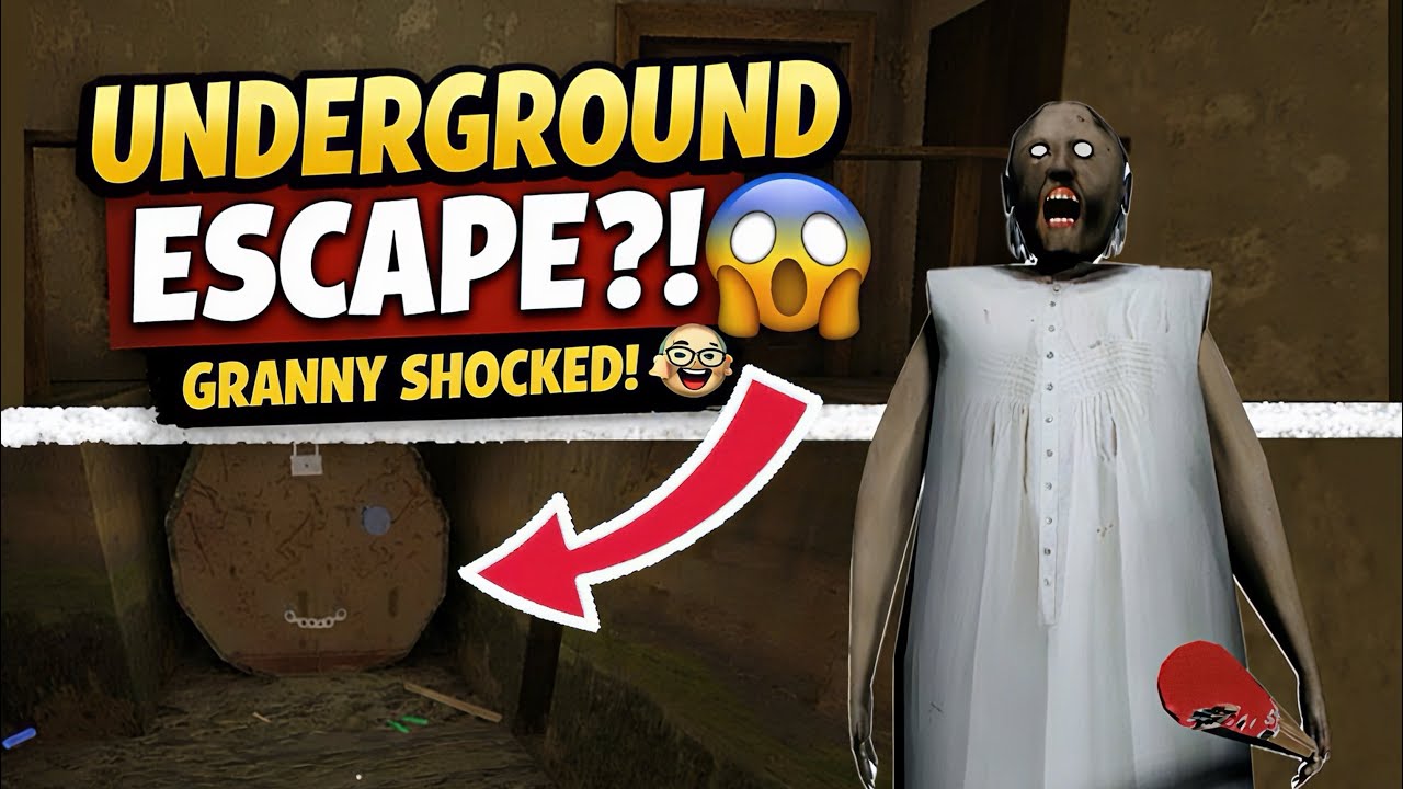 Aaj Granny Ko Shock Lag Gaya! 😱 Underground Escape#granny #gaming #horror 