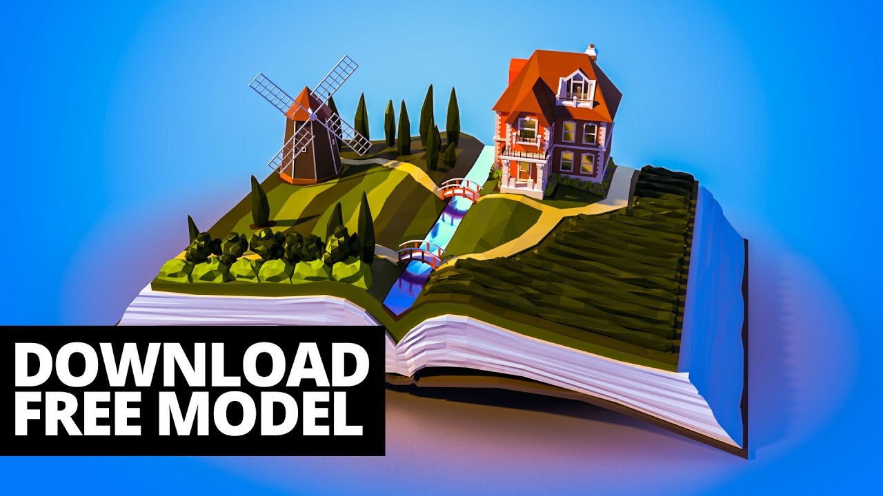 3D timelapse: Landscape on book