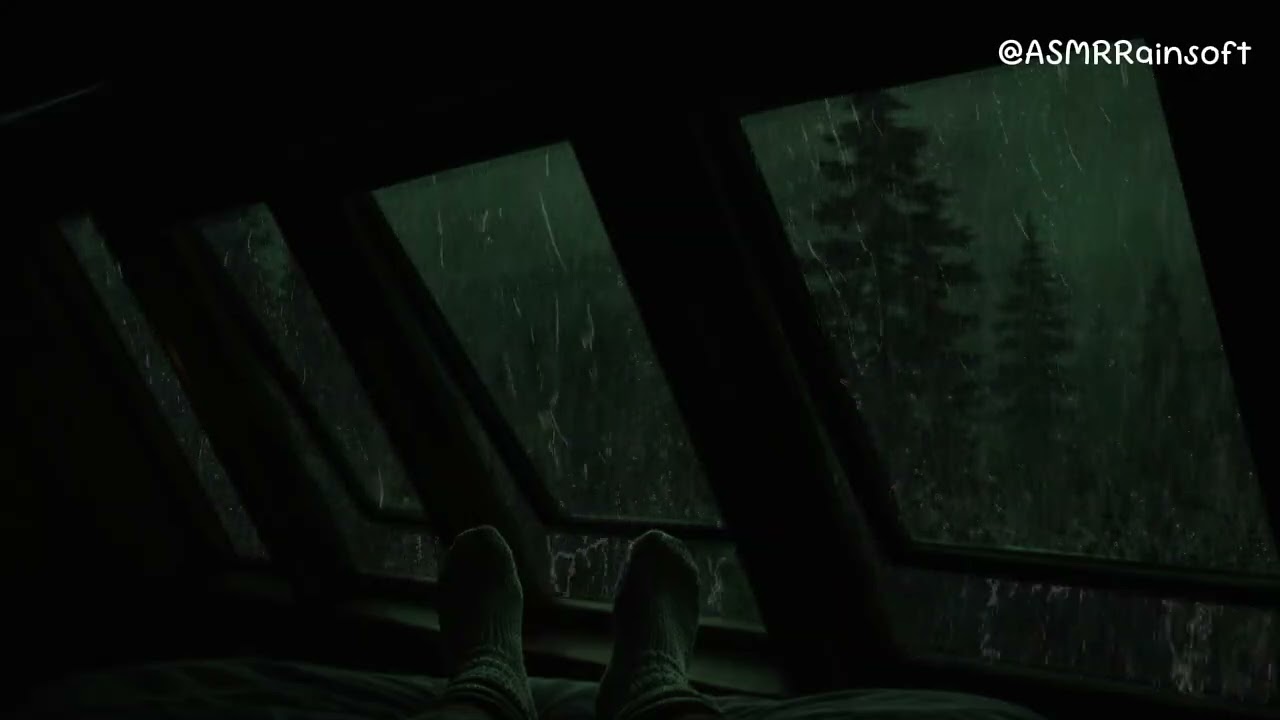 Soft Rainy Night with a Warm Lamp | Cozy Window Bedroom Ambience for Deep Rest