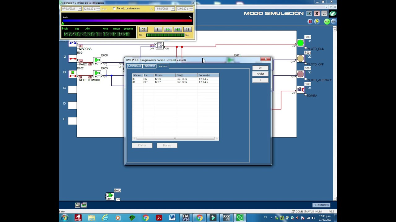 Programador Horario, Semanal y Anual con Zelio Soft 2 v5.1