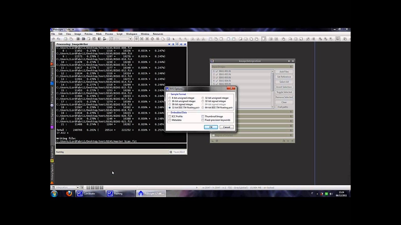 PixInsight : PRECALIBRAZIONE IMMAGINI : DARK,FLAT, BIAS.