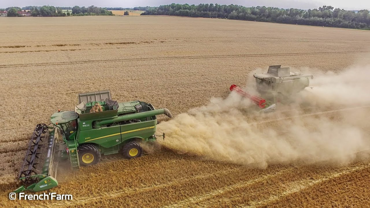 John Deere S670i & CLAAS Tucano 570 | Moisson 2017