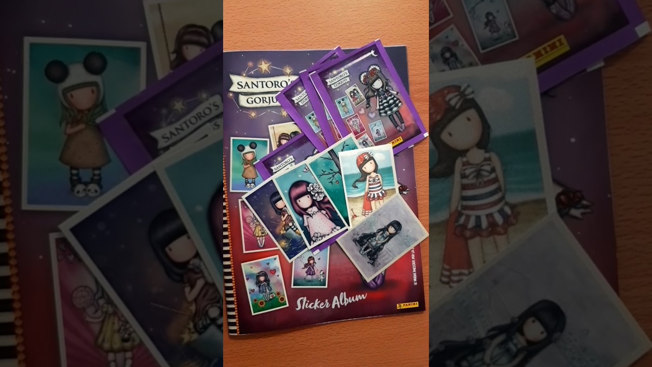 Magical Santoro's Gorjuss Sticker Album 💕 #shorts #sticker #stickeralbum #gorjuss #asmr