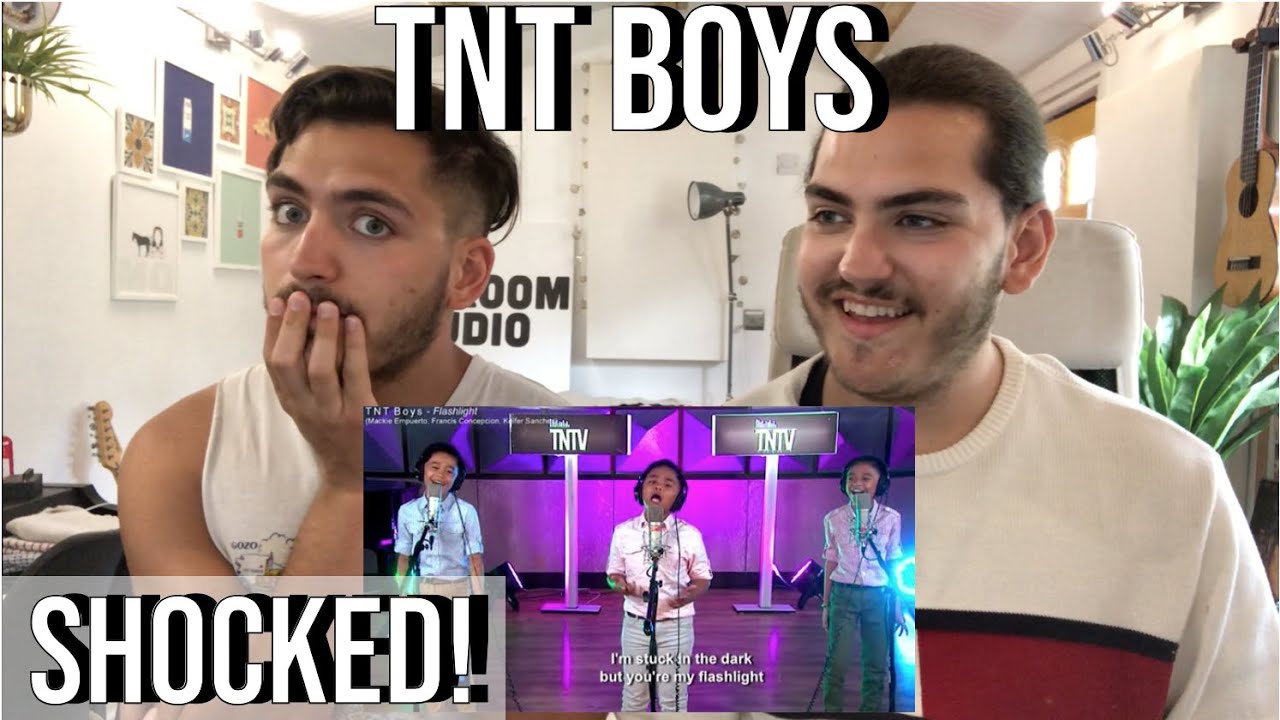 Twin Musicians REACT - TNT Boys sing Flashlight - TNT Versions