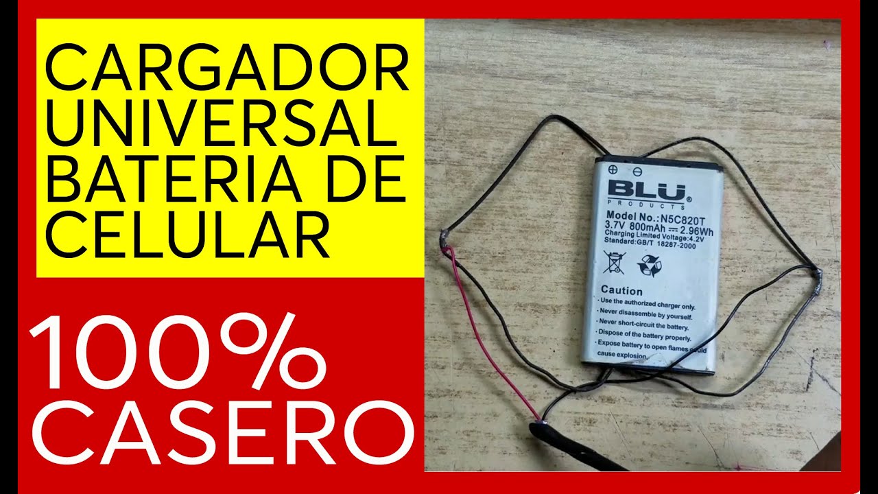Hacer CARGADOR UNIVERSAL CASERO para revivir baterias de TELEFONO CELULAR📱