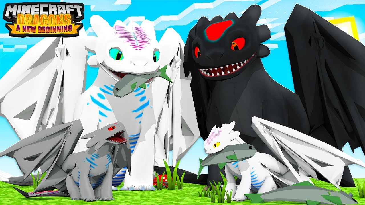 Minecraft Dragons — НАША НОВАЯ СЕМЬЯ NIGHTFURY!