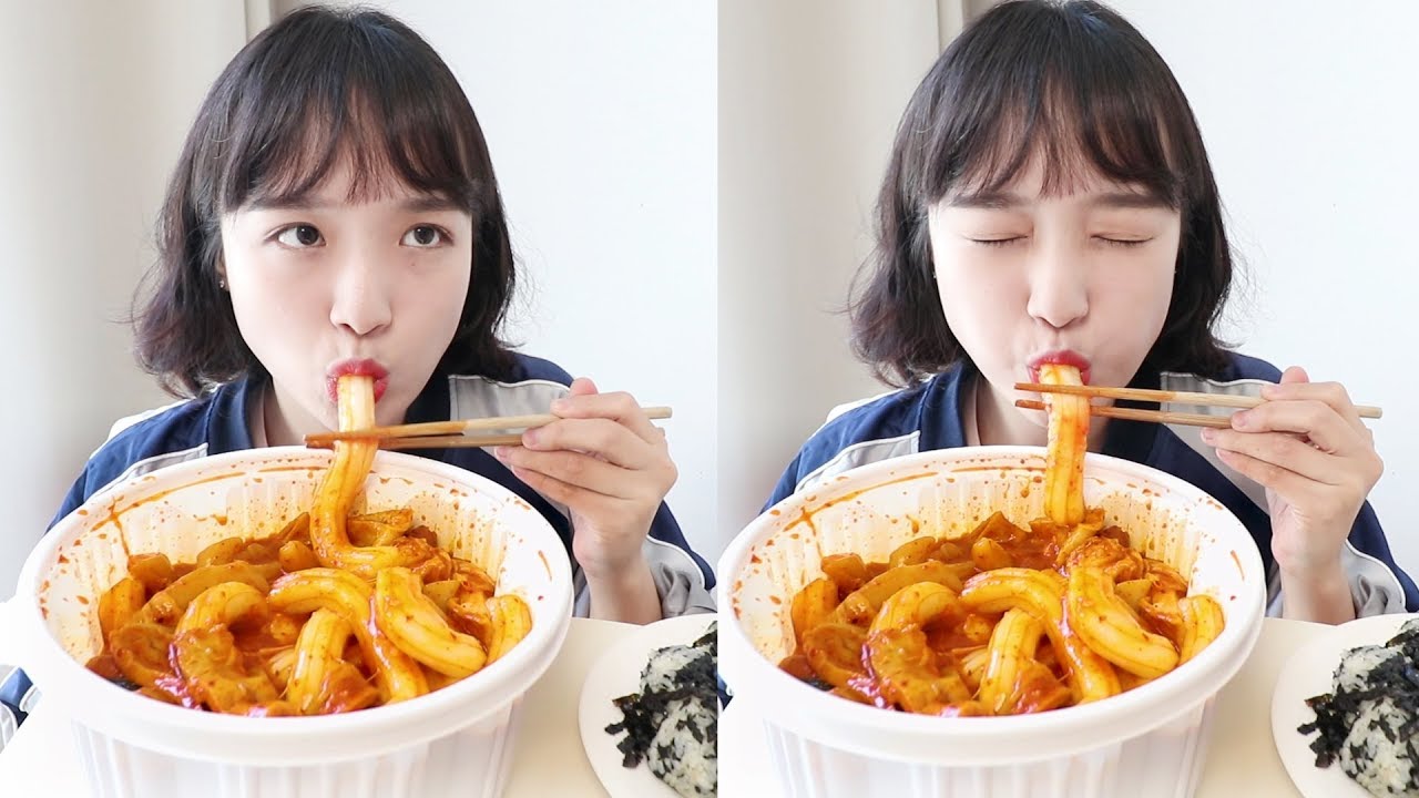 분모자 엽기떡볶이 먹방 _ 엽떡에 신기한 가래떡 당면✨투하 :D