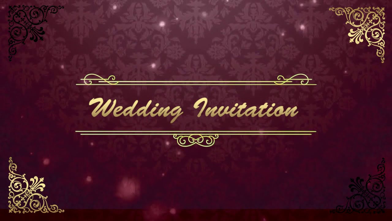 Best Traditional Wedding Invitation | Free Wedding invitation video 33 | Free & Blank