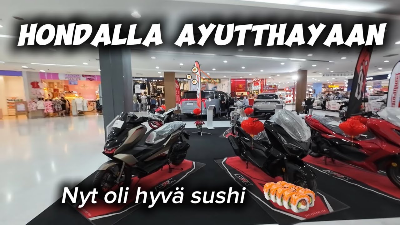 Faalle synttärilahjaa ostamaan Ayutthayaan. Nyt oli herkullinen Sushi 🤗