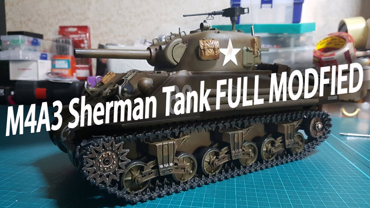 1/16 셔먼탱크 풀튜닝 ... HENGLONG SHERMAN TANK TUNING AND MOD