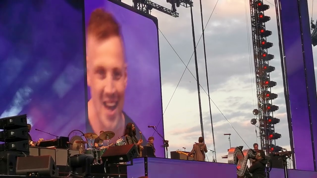 The Killers - Falkirk 7th June 2022 - Drummer from crowd