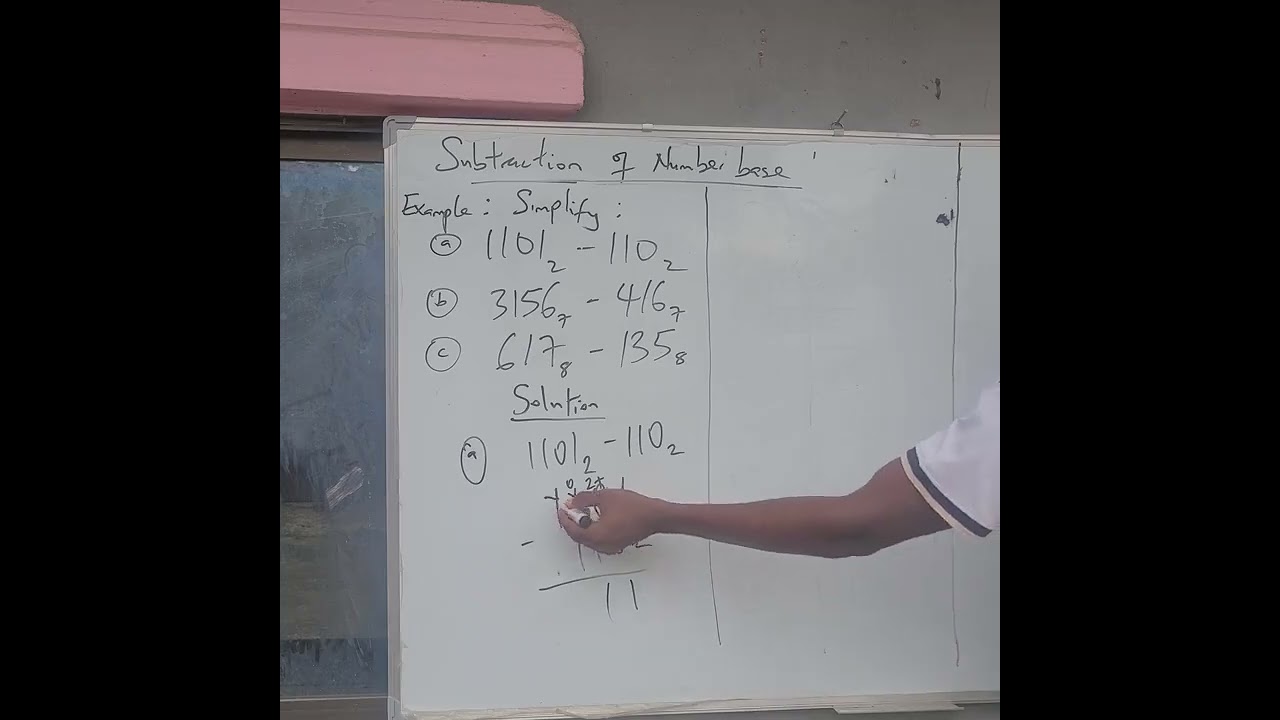 How to Subtract Numbers in Any Base (Binary, Base 7, Base 8) #numberbase #fyp #MathsMadeEasy 