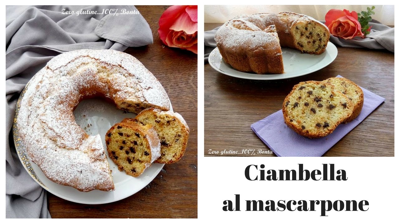 Ciambella al mascarpone con gocce di cioccolato - ricetta senza glutine
