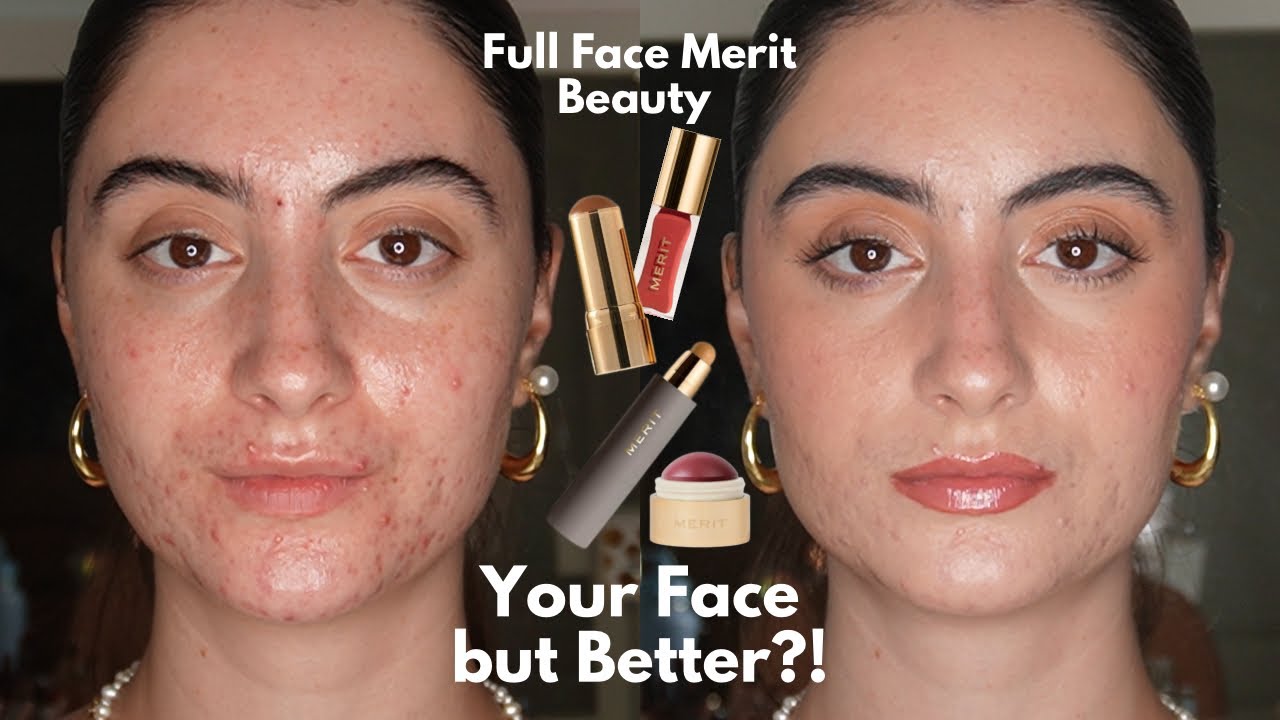 ENHANCE YOUR FEATURES MAKEUP | Full Face of Merit Beauty Wear Test Review