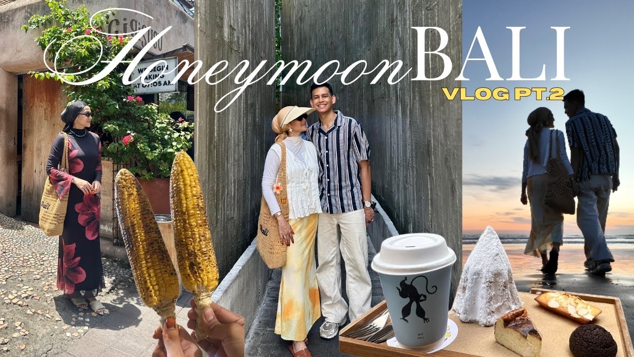 Our Honeymoon Part 2! - explore markets, try-out viral cafes, visit seminyak beach, new villa 🌴🛵