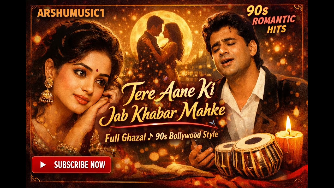 Tere Aane Ki Jab Khabar Mahke 🌹 | Full Ghazal | 90s Bollywood Romantic Vibes | Arshumusic1